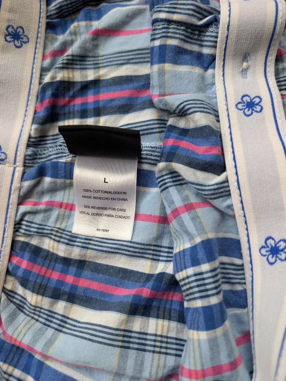 Old Dominion University Plaid Cotton Pajama Shorts - Juniors Size L